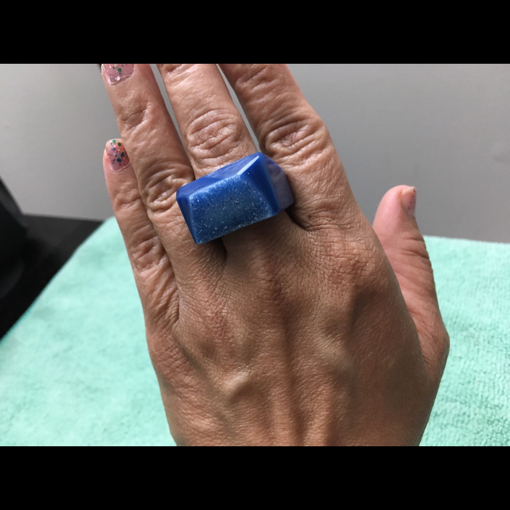Brazilian Agate Uruguayan Druzy Ring Size 8